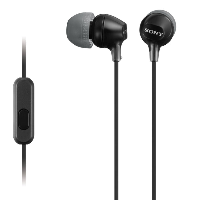 Sony MDR-EX15AP Auriculares Monitor Negro 9mm Drivers Mic Inline