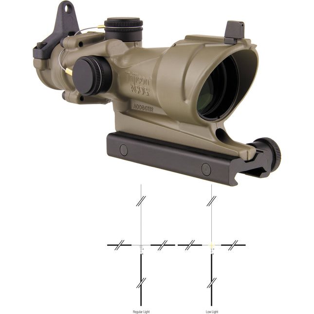 Trijicon 4x32 ACOG Visor Riflescopio Retícula Iluminada Cerakote