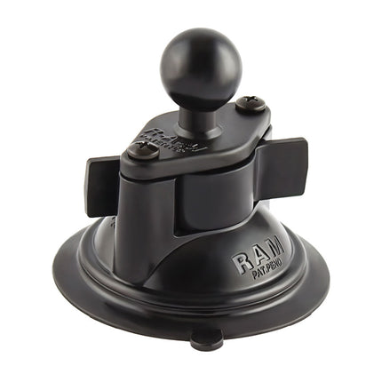 RAM Mounts Base de Ventosa 3.25" con Bloqueo Giratorio y Bola 1" de Aluminio