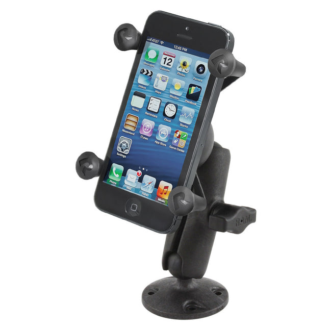 RAM Mounts soporte para smartphone montaje plano con X-Grip y ajuste múltiple para dispositivos 1.87 a 3.25 pulgadas