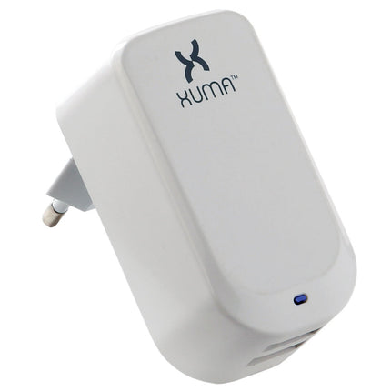 Xuma Cargador de Pared USB Dual Europeo 2.1A Indicador LED