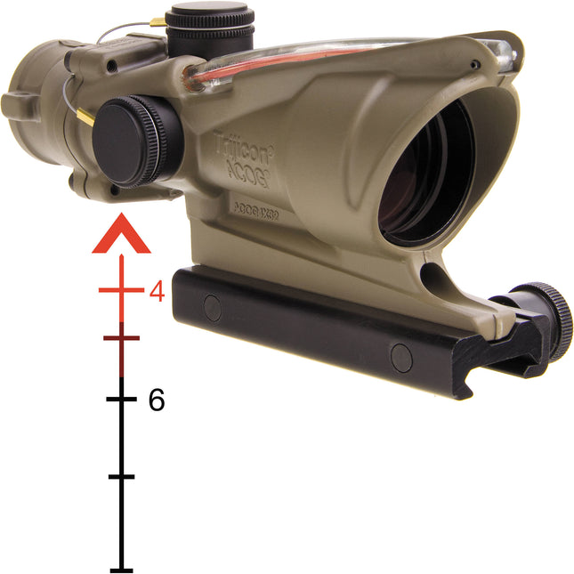 Trijicon 4x32 ACOG Mira Telescópica con Montura TA51 Óptica Multicoated 32mm