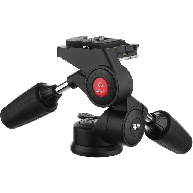Oben PD-117 Cabezal 3-Vías para cámara Capacidad 8 kg Panning 360°