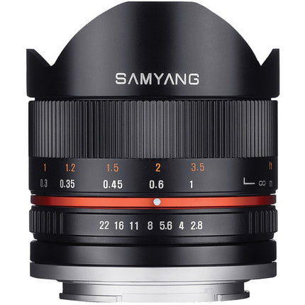 Samyang 8mm f/2.8 Fisheye II Objetivo para Sony E Montura con 180° ángulo de visión