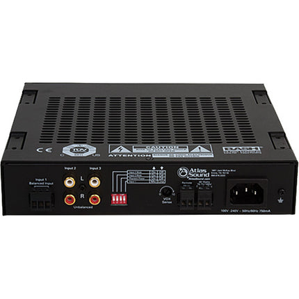 AtlasIED MA40G Amplificador Mezclador 3 Canales 40W Compacto 1RU
