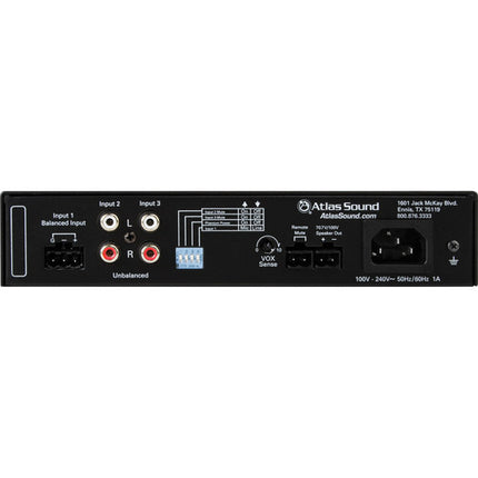AtlasIED MA60G Amplificador mezclador 60W 3 canales compacto 1RU