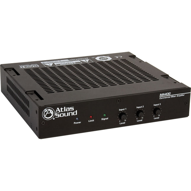 AtlasIED MA40G Amplificador Mezclador 3 Canales 40W Compacto 1RU