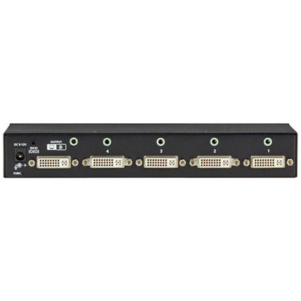 Black Box 4 x 1 Switch DVI con Audio Resolución 1920x1200 Control Remoto IR