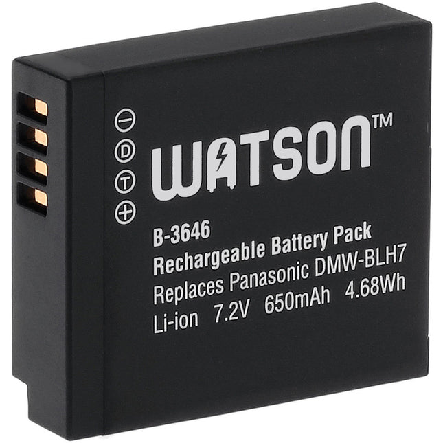 Watson Batería de Ion de Litio DMW-BLH7 7.2V 650mAh para Panasonic