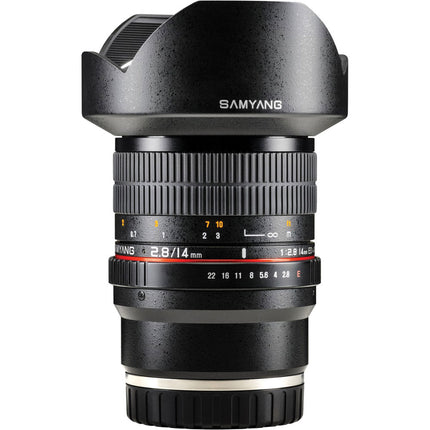 Samyang 14mm f/2.8 ED AS IF UMC objetivo para Sony E Montura Full Frame y APS-C con enfoque manual y parasol integrado