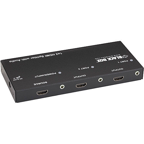 Black Box 1 x 2 Divisor HDMI con Audio Soporta 1080p y 1920x1200