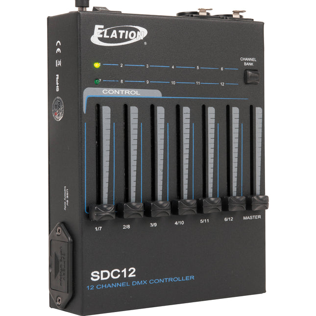 Elation Professional SDC12 Controlador DMX básico 12 canales portátil 12V