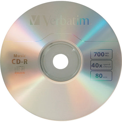 Verbatim Music CD-R 700MB Disco Compacto Grabable 80 Minutos 25 Pack