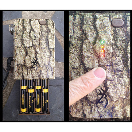 Browning Trail Camera Power Pack batería externa 8 AA con tester integrada