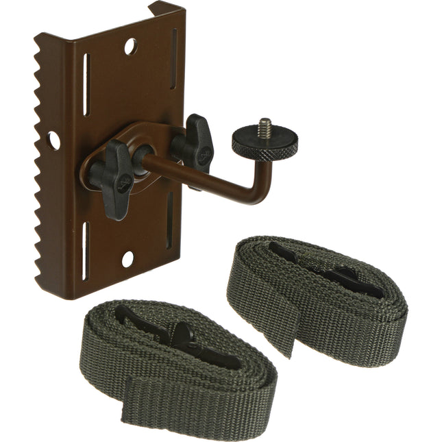 Soporte para cámara de rastreo Browning con montaje giratorio acero y correas