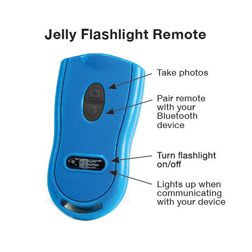 Square Jellyfish Mando Bluetooth con Linterna y Control Remoto para Smartphone