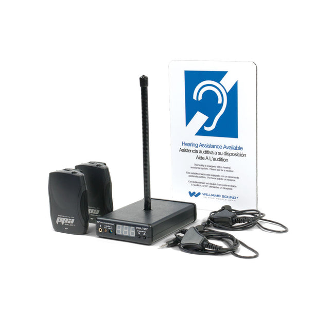 Williams Sound FM ADA KIT 1 Kit de cumplimiento FM con 2 receptores 2 cuellos inductivos