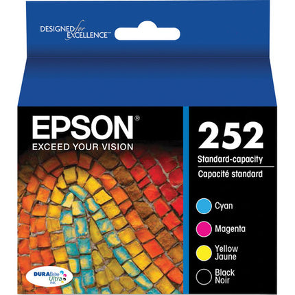 Cartuchos de tinta Epson 252 DURABrite Ultra negro y color para impresoras WorkForce WF-3620 WF-3640