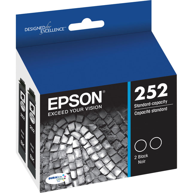 Epson 252 DURABrite Cartucho de Tinta Negro para Impresora WorkForce Dual Pack