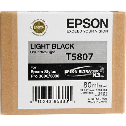 Epson Stylus Pro 3800 Juego de 8 Tintas UltraChrome K3 80 ml Negro Foto