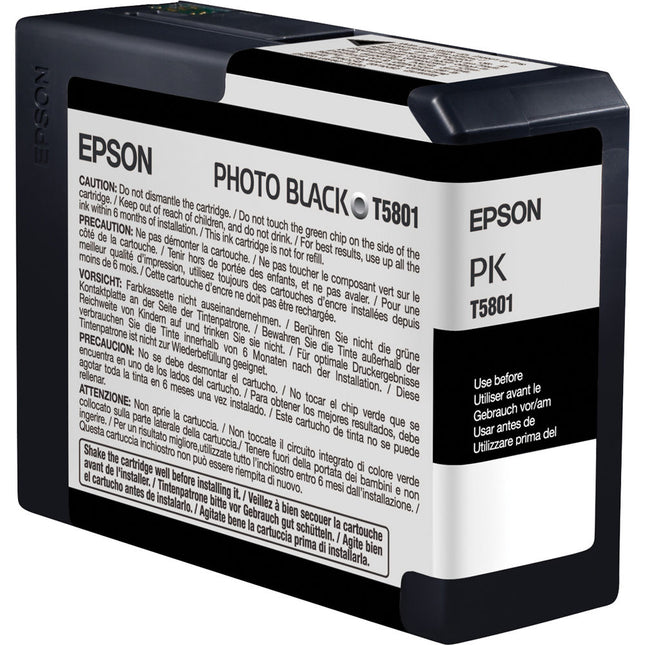 Epson UltraChrome K3 Cartucho de Tinta Foto Negro 80mL para Impresoras Stylus Pro