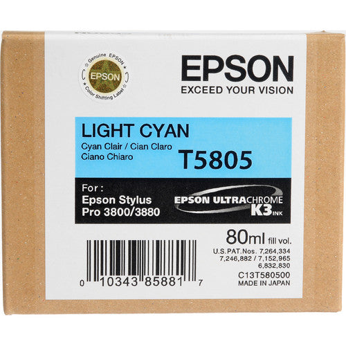 Cartucho de Tinta Epson UltraChrome K3 Light Cyan 80mL para Impresoras Stylus Pro