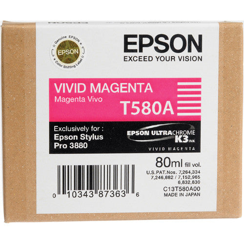 Cartucho de Tinta Epson UltraChrome K3 Vivid Magenta 80mL para Impresoras Stylus Pro