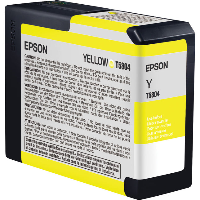 Cartucho de tinta Epson UltraChrome K3 amarillo 80mL para impresoras Stylus Pro