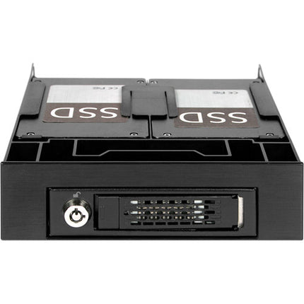 Icy Dock FLEX-FIT Trio 2 x 2.5" HDD SSD Soporte para Bahías 5.25" y 3.5" Negro