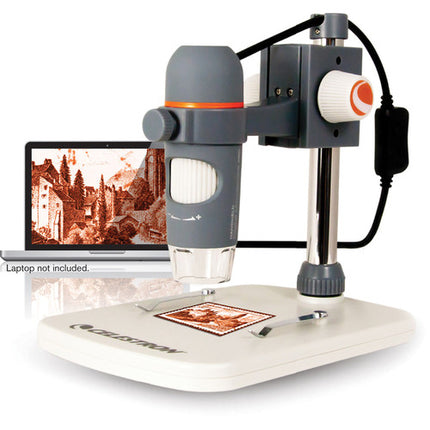 Celestron Microscopio Digital de Mano Pro Sensor 5MP Aumento 200x con Soporte Ajustable