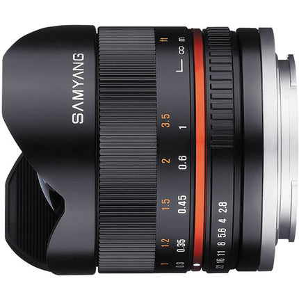 Samyang 8mm f/2.8 Fisheye II Objetivo ojo de pez Fujifilm X Montura 180° ángulo