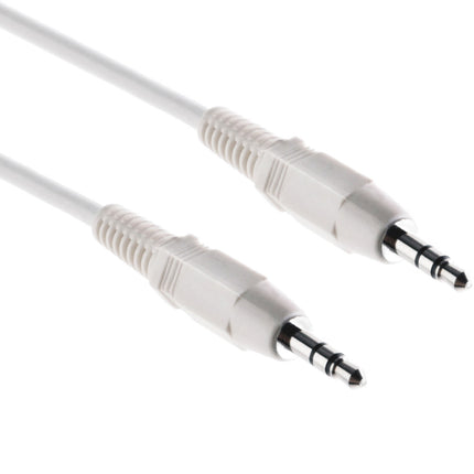 Pearstone Cable Auxiliar Estéreo Mini Macho 15 Pies Blanco