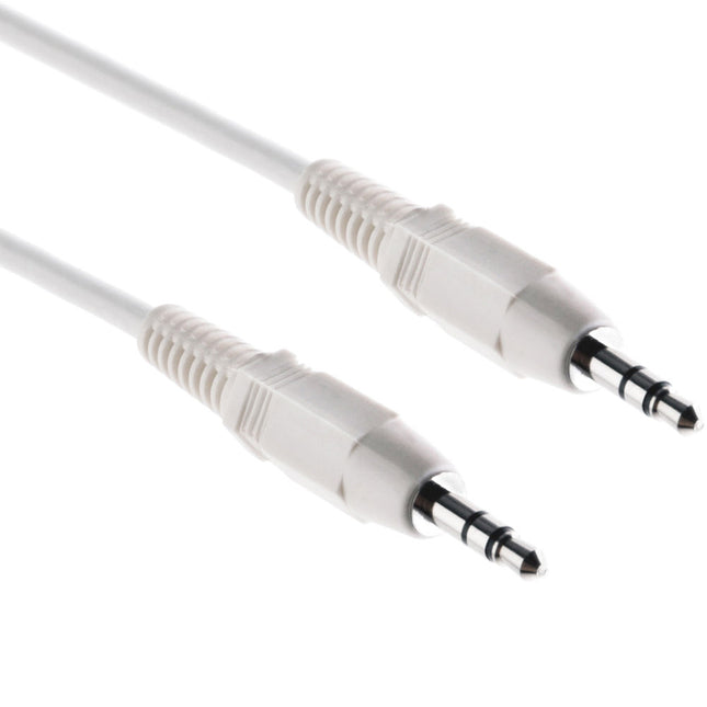 Pearstone Cable de Audio Estéreo Mini Macho a Mini Macho Blanco 7.6 m Auxiliar