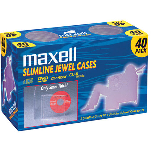 Maxell Estuches Slimline para CDs y DVDs 40 unidades 5mm de grosor