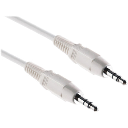 Pearstone Cable Auxiliar Estéreo Mini Macho a Mini Macho Blanco 3 m