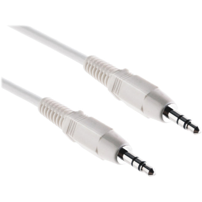 Pearstone Cable Auxiliar Estéreo Mini Macho a Mini Macho Blanco 3 m