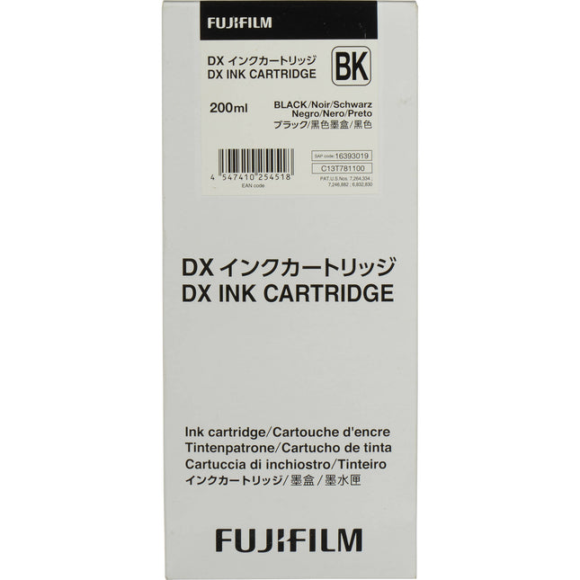Cartucho de Tinta Negra FUJIFILM VIVIDIA para Impresora DX100 200 mL Dye-Based