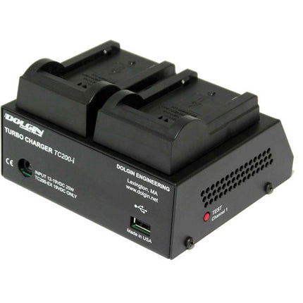 Dolgin Engineering TC200-i Cargador Dual para Baterías Canon LP-E8 2800mAh 2.5h carga