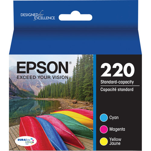 Epson T220 Cartuchos de Tinta Color Durabrite Ultra Pack Multipack Cyan Magenta Amarillo Capacidad Estándar