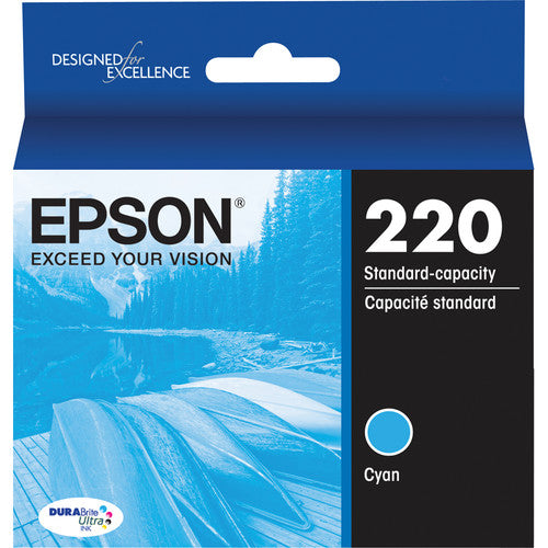 Cartucho de Tinta Cyan Epson T220 DURABrite Ultra Capacidad Estándar para Impresoras WorkForce