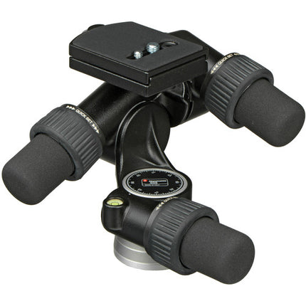 Manfrotto 405 Cabezal 3 Vías con Placa de Liberación Rápida 16.5 lb 360° Rotación