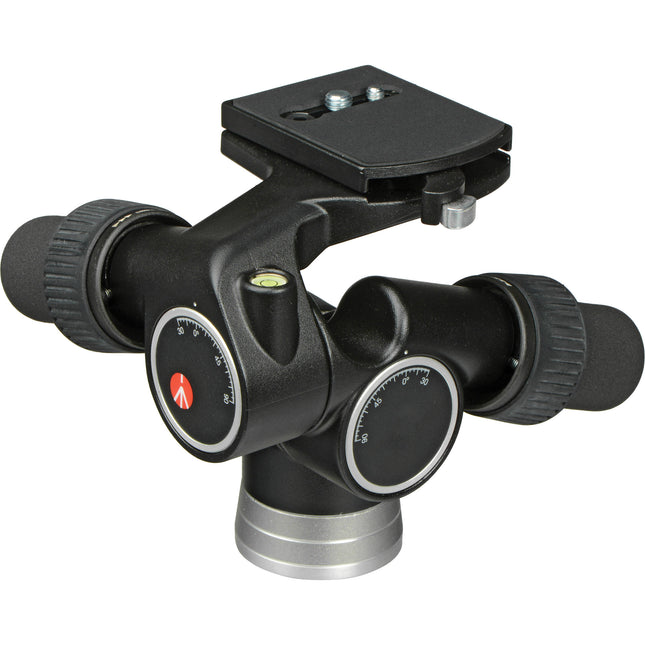 Manfrotto 405 Cabezal 3 Vías con Placa de Liberación Rápida 16.5 lb 360° Rotación