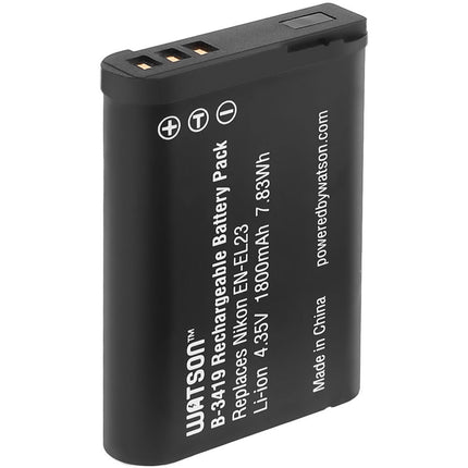 Batería recargable Watson EN-EL23 4.35V 1800mAh para Nikon