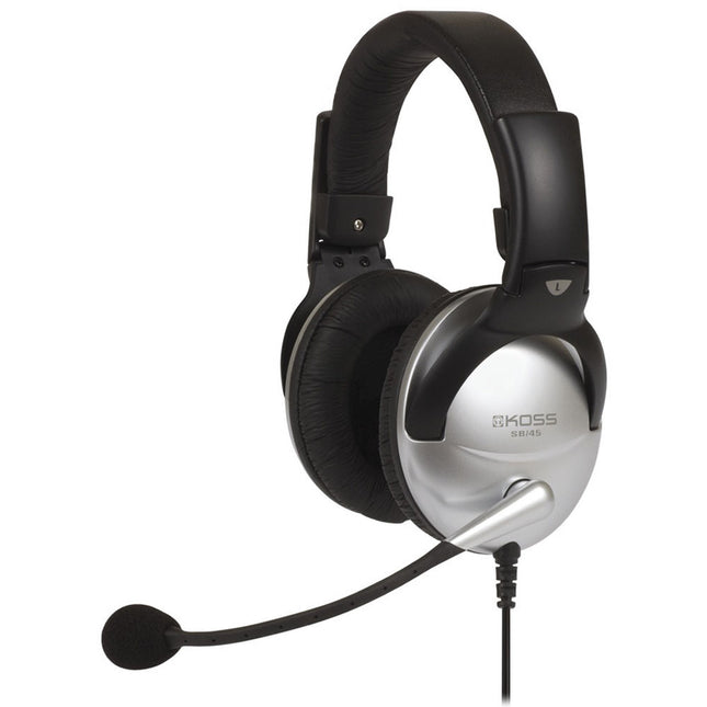 Koss SB45 Auriculares Multimedia Con Tecnología De Voz Clara Y Almohadillas De Cuero