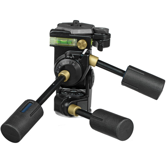 Manfrotto 229 Cabezal Panorámico y Inclinable 3 Vías 26.5 lb con Placa Rápida 030-14