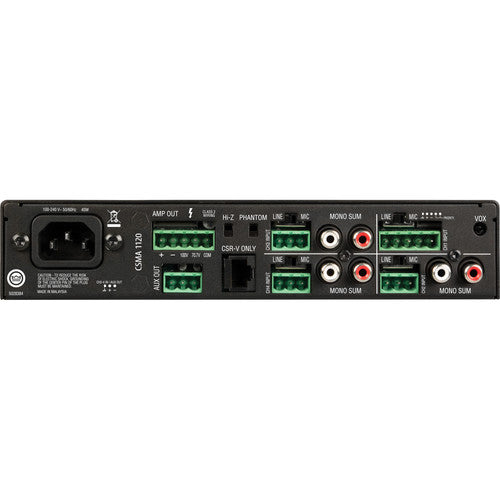 JBL CSMA 1120 Mezclador Amplificador Comercial 120W 4 Canales Entrada Micrófono