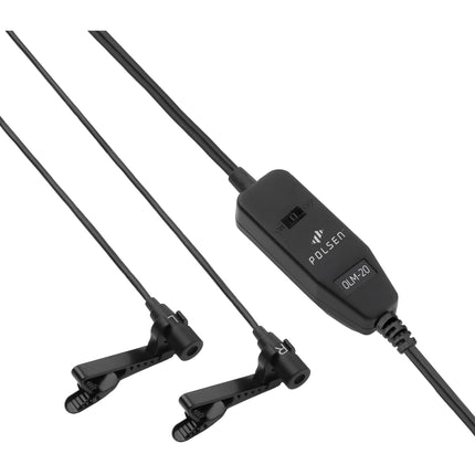 Polsen OLM-20 Micrófono Lavalier Dual Omnidireccional con Cable de 13.5 pies