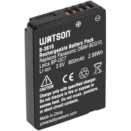 Watson DMW-BCG10 Batería de 3.6V 800mAh para Panasonic y Leica