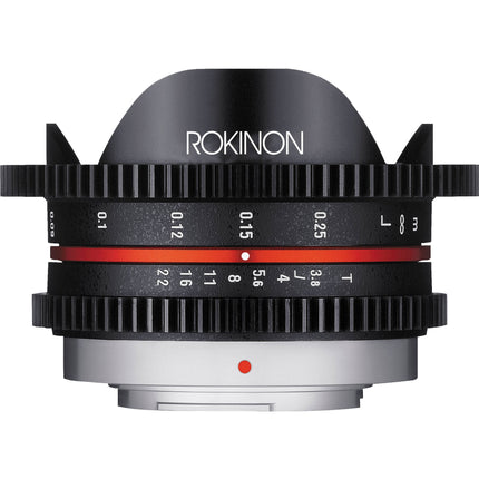Rokinon 7.5mm T3.8 Objetivo Ojo de Pez Cine para Micro Cuatro Tercios 180º Ángulo de Visión