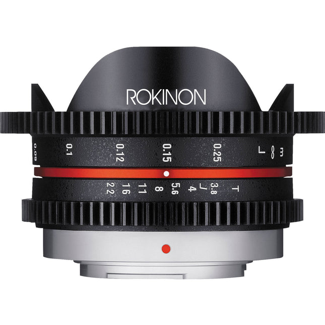 Rokinon 7.5mm T3.8 Objetivo Ojo de Pez Cine para Micro Cuatro Tercios 180º Ángulo de Visión